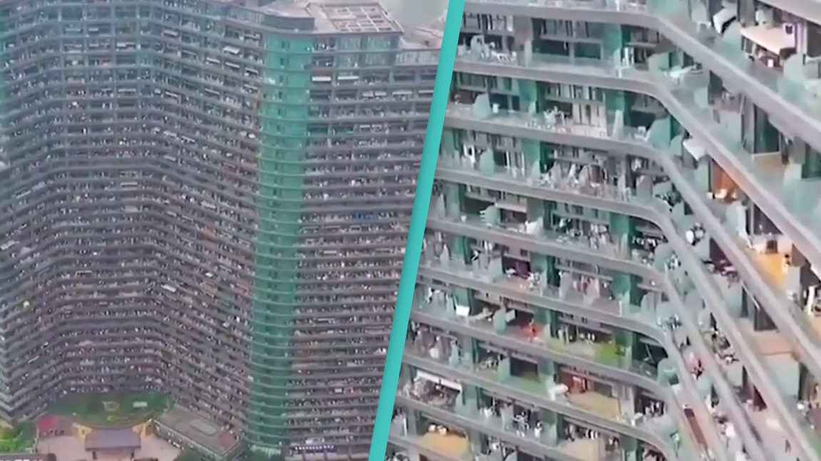 This is what inside looks like of ‘dystopian’ apartment block where its 20,000 residents never need to go outside